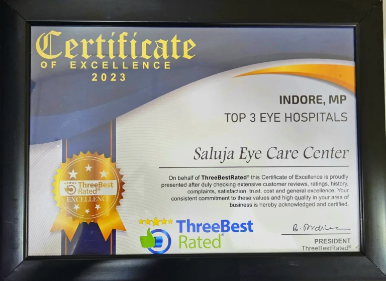 top 3 hospital indore- saluja eye care